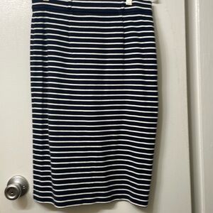 Navy and white stripes skirt size S